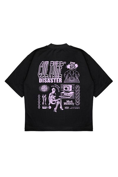PURE EFFECT Μπλουζάκι Unisex Oversize Culture Disaster με στάμπα