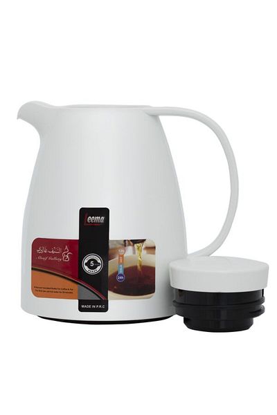 Alsaif Gallery Lima Thermos Al Saif Gallery, 0.65 Liter, Glass Thermal Inner Liner, Plastic Outer Body - White