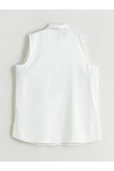 LC Waikiki Lcwaikiki Classic Ecru Regular Fit Stoned Women's Shirt