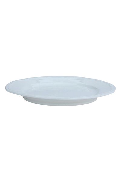 Alsaif Gallery Porcelain Serving Plate Alsaif Gallery, 7.5 cm, Flat Round - White