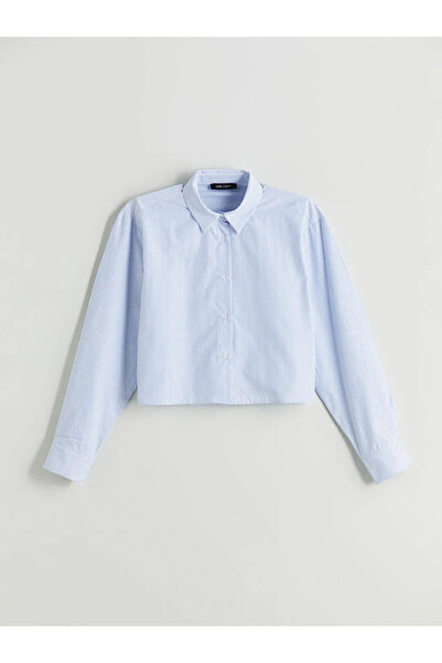 LC Waikiki Lcw Vision Blue Striped Women's Shirt