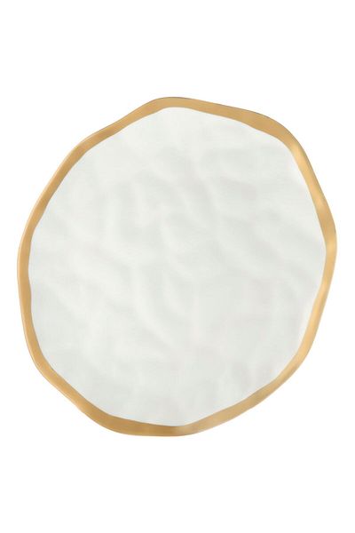 Alsaif Gallery Porcelain Serving Plate Alsaif Gallery, 10 inches - White