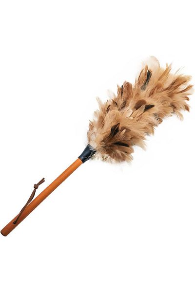 rexa Feather Dusters- with Solid Wooden Handle for Office Cleaning for Car Blinds Kitchen Keyboard