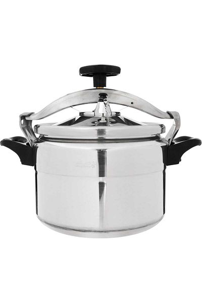 Alsaif Gallery Pressure Cooker Volcano Aluminum, 7 Liters - Silver