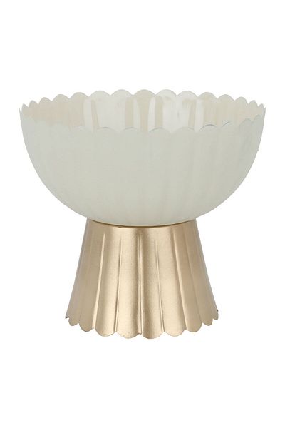 Alsaif Gallery Serving Stand Steel Al Saif Gallery, 15×15×13 cm, Round, Base - Gold