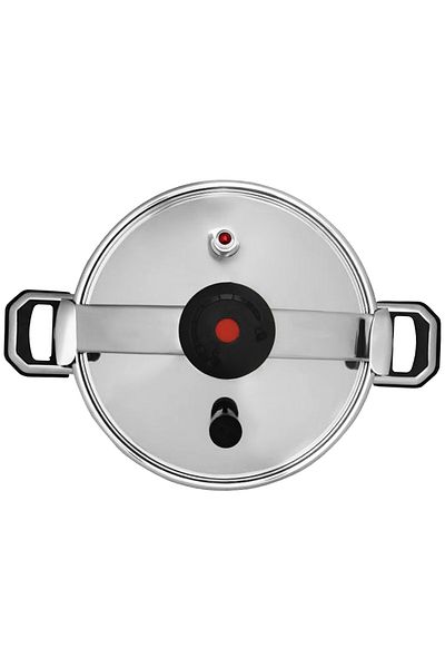 Alsaif Gallery Pressure Cooker Steel Aluminum Alsaif Gallery Volcano, 9 Liters - Silver