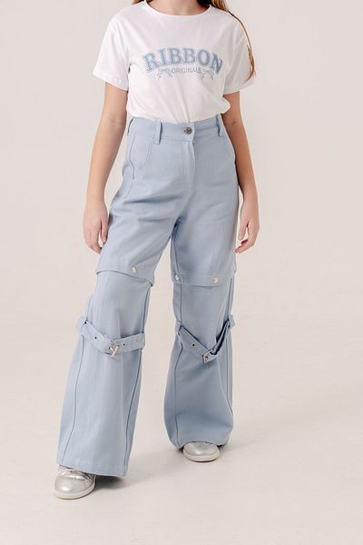 GİYİCEM TEKSTİL Girl's Shorts Linen Trousers 2568