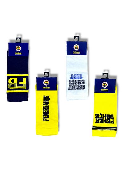 Fenerbahçe Licensed Adult 4 Pairs Booties Socks 1907-Y