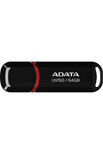 Yerli ذاكرة فلاش ADATA سعة 64 جيجابايت USB3.2 Gen1 باللون الأسود