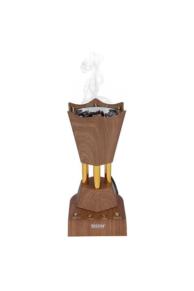 Alsaif Gallery Orchid Electric Incense Burner, Steel Edison, 360W - Brown