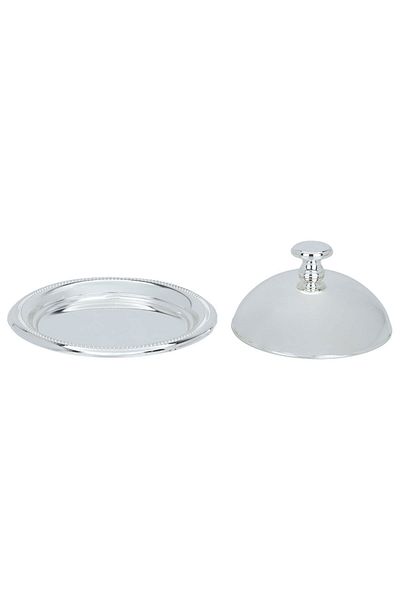 Alsaif Gallery Steel Tamriyah by Alsaif Gallery, 11 cm, Circular, Engraved, with Lid - Silver