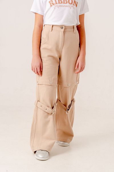 GİYİCEM TEKSTİL Girl's Shorts Linen Trousers 2568
