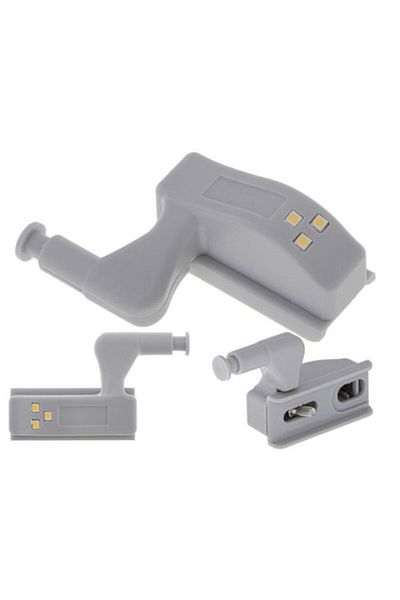 OEM Set 15 buc Balamale pentru mobilier cu iluminare LED, Gri, 7.5 x 4 x 2 cm