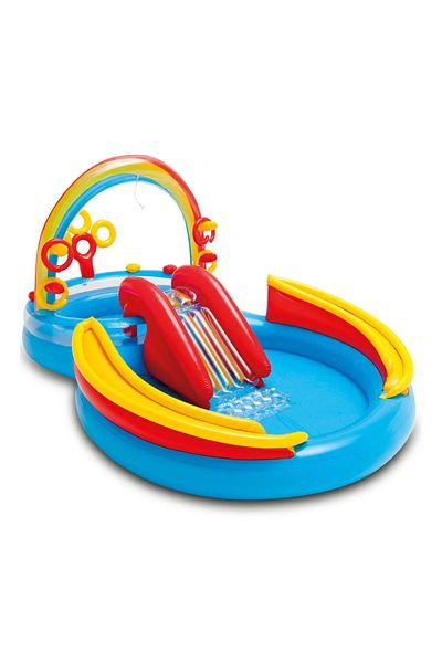DRSELL Inflatable Play Center with Pool and Slide – For Kids, Summer, 297x193x135