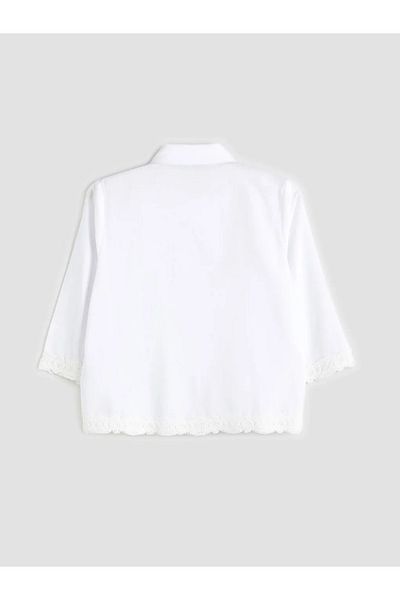 LC Waikiki Lcw Vision Ecru Lace Detailed Women's Shirt
