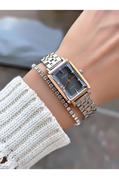 Ferrucci Steel Cord Women's Wristwatch 3 Atm Waterproof with 2 Years Warranty Mechanism