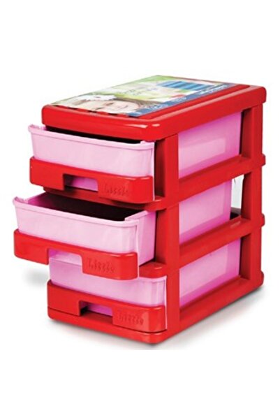 Little خزانة صغيرة بثلاثة أدراج بألوان متنوعة