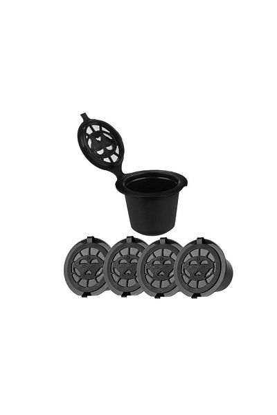 OEM Set 5 buc Capsule reutilizabile din plastic si inox pentru aparatele Nespresso