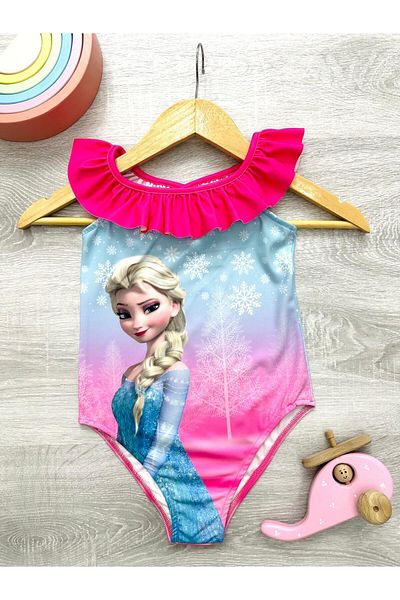 LİLLYPİCCA Cross Ruffle Strap Girls Swimsuit - Can Choose One Size Larger