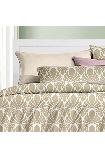 Favourite Vivert Beige Multicolor Pattern Duvet Set Single, Double 4 Piece Set
