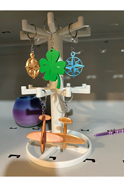 İN3DEX حامل مجوهرات دوار، حامل سلسلة مفاتيح، حامل متعدد الأغراض