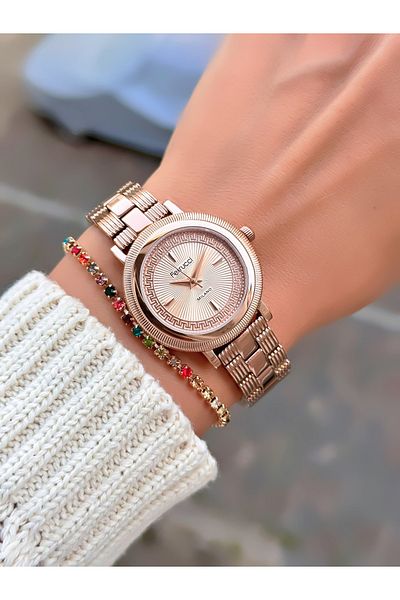 Ferrucci Steel Cord Women's Wristwatch 3 Atm Waterproof with 2 Years Warranty Mechanism