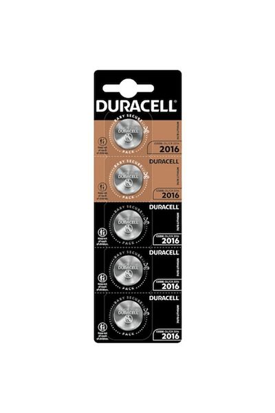Duracell Set 5 Baterii Litiu Cr2016, 3 Volți, Tip Buton, Blister