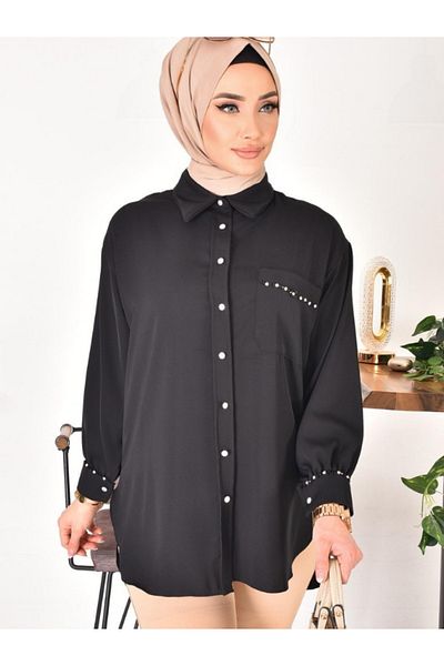 BERNEO Cămașă Hijab cu detalii de piatră pentru femei