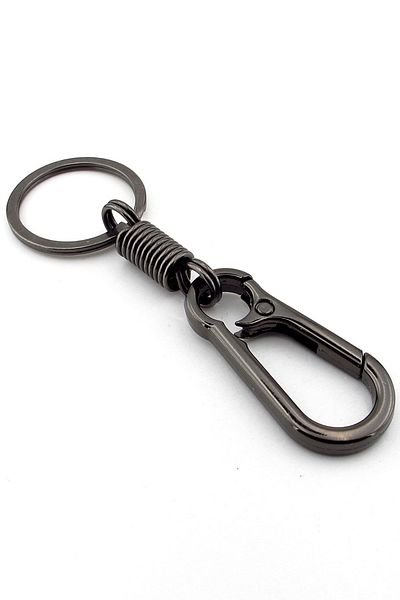Solfera Anthracite Metal Spring Hook Outdoor Carabiner Keychain Kc329