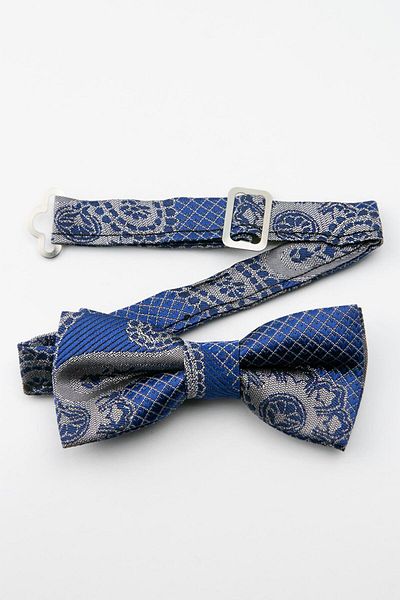 SIRRI Boy's Patterned Bow Tie - Saks Blue (4X9 cm) 2-13 Years