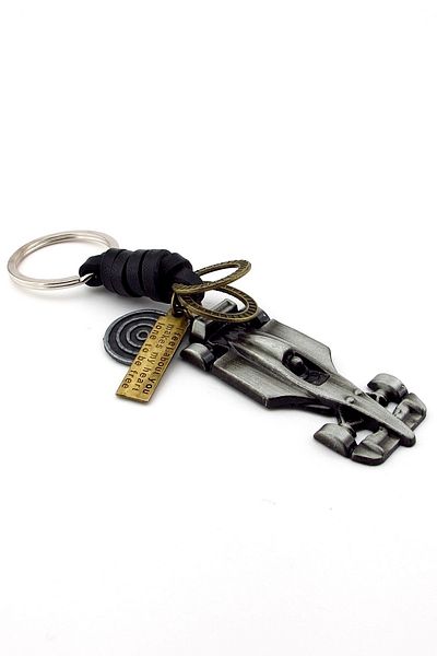 Solfera Formula 1 F1 Racing Car Speed Passion Leather Metal Keychain Kc341