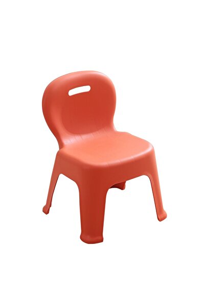 rexa Trendy Solid Color Utility Stool with Amber Color Polymer Seat, Nestable, Legs Base, and Back