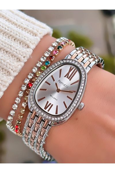 Ferrucci Steel Cord Snake Model Women's Watch 3 Atm Waterproof 2 Years Mechanism Warranty