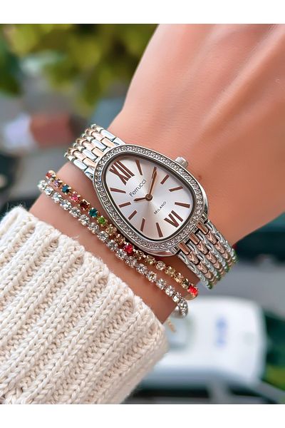 Ferrucci Steel Cord Snake Model Women's Watch 3 Atm Waterproof 2 Years Mechanism Warranty