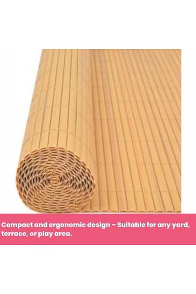 Mercaton Paravan Decorativ Mercaton PVC, Imitatie Bambus Natural, Delimitare Spatii Exterioare, Rezistent UV