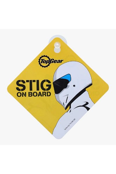 AUTOSMART Stig On Board Car Hangtag Yellow and White