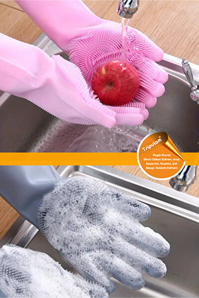 TRİPULAM Sihirli Silikon Eldiven | Isıya Dayanıklı | Kaymaz | Çok Amaçlı Temi...
