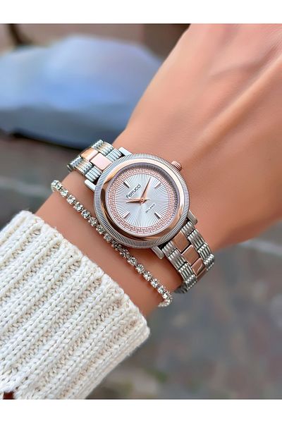 Ferrucci Steel Cord Women's Wristwatch 3 Atm Waterproof with 2 Years Warranty Mechanism