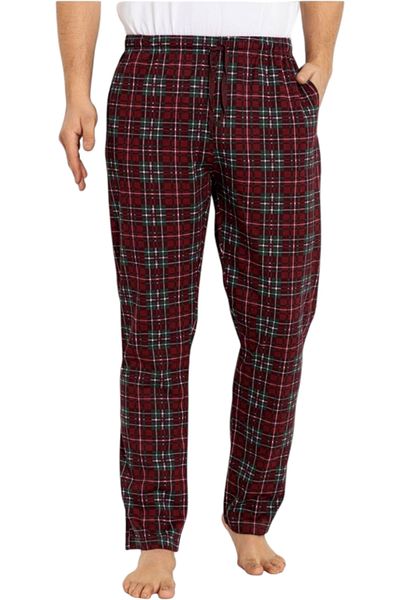 Star Fashion Men's long lounge pants with drawstring waist