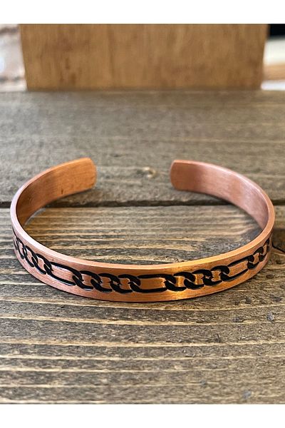 Rupen Kraft Pure copper bracelet chain pattern copper handcuff bracelet