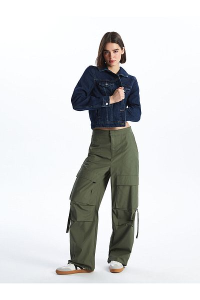 LC Waikiki Women's Standard Fit Straight Parachute Pants