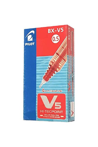 Pilot قلم حبر سائل هاي-تيك بوينت V5، لون حبر أحمر