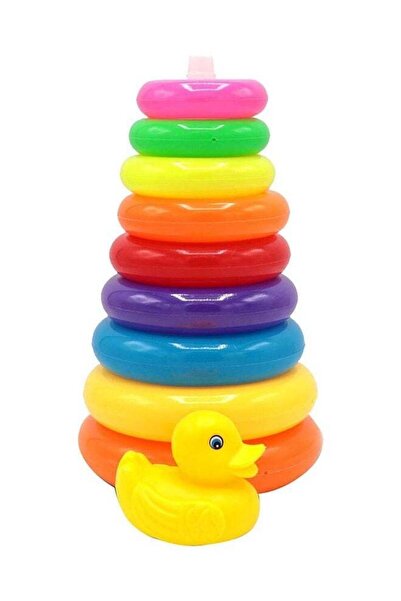 Rally لعبة حلقات التكديس مع البطة و9 حلقات