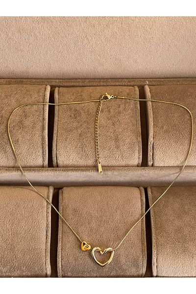 Rupen Kraft 316 l surgical steel e letter steel necklace stainless tarnish free