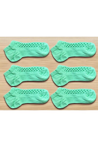 Helsinki Women's Booties (6 Pairs) Mesh Model Cotton Anti-Sweat Socks Set