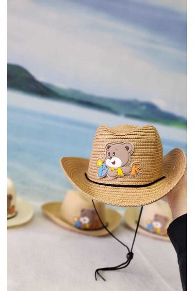 EMKSHOP Children's Straw Hat Cowboy Model Wide Hat