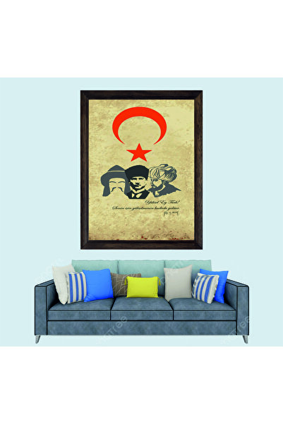 Lioncraft Türkçü, Metehan, Fatih Sultan Mehmet, Atatürk Çerçeveli Duvar Tablo...