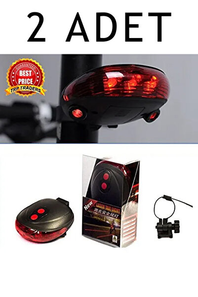 direkstoktan 2 ADET Bisiklet Lazer Güvenlik Şeritli Fonksiyonlu Led Stop Lamb...