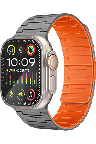 Promate Premium Magnetic Silicone Watch Band, Powerful N52+ Magnets, Scratch-...