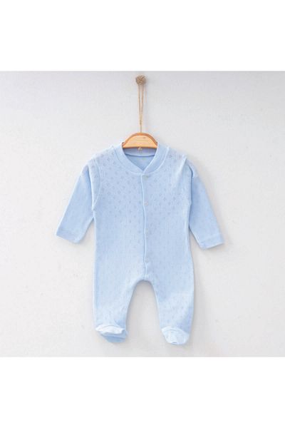 Nayinom Plain Unisex Baby Rompers with Baklava Pattern